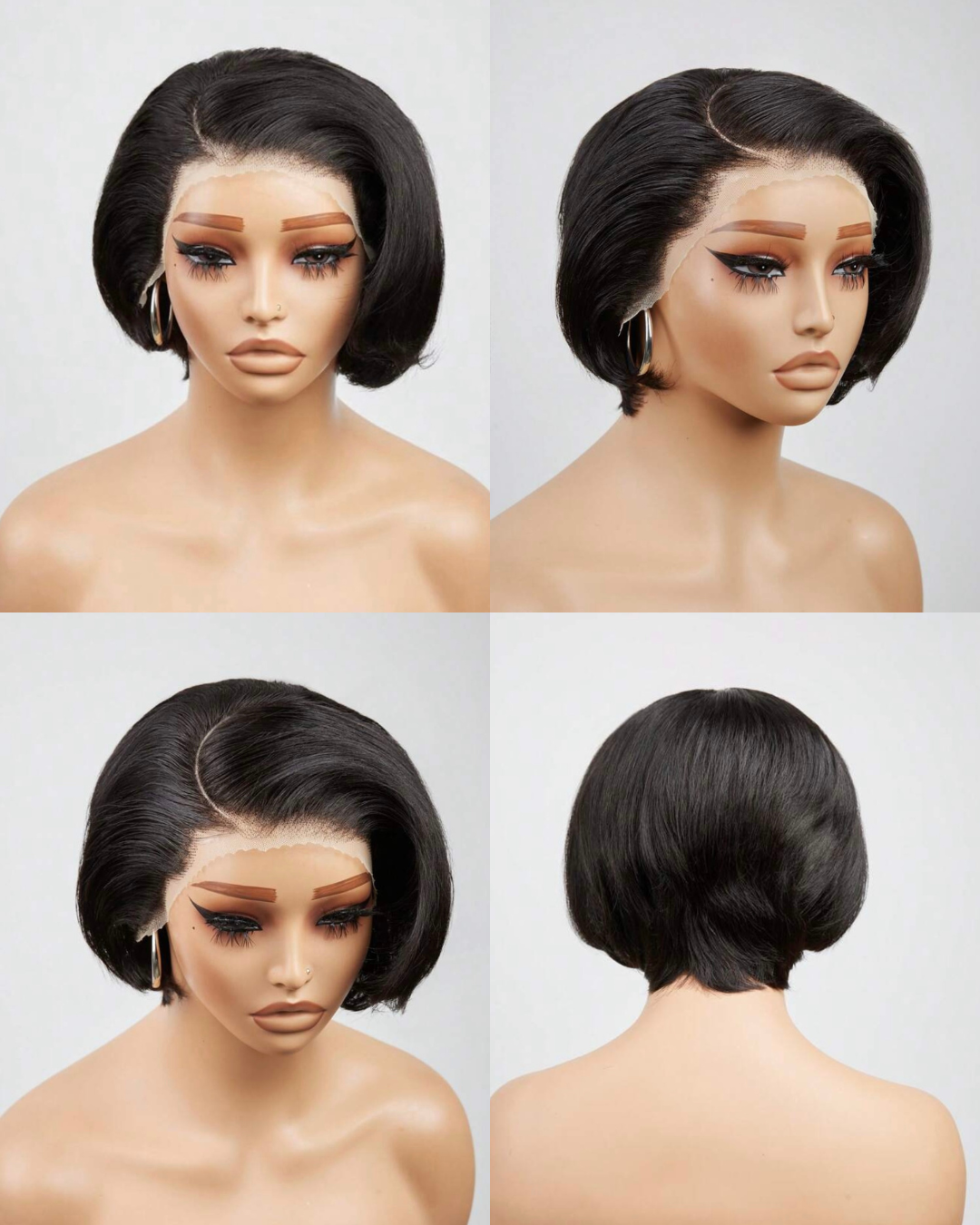 Perruque Classic pixi cut, lace HD non décolorée, idéale pour customisation