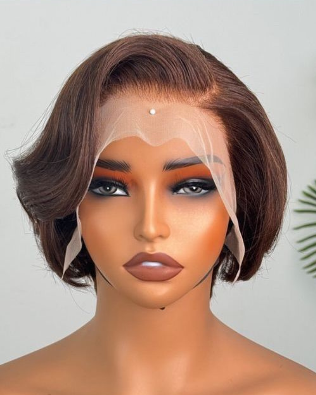 Perruque courte bob en cheveux indiens, lace front HD, prêt-à-porter